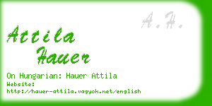 attila hauer business card